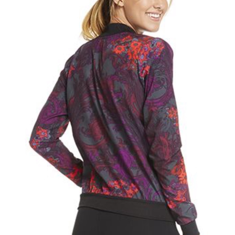 Fabletics Ithaca Romantic Print Zip Up Bomber Coat
